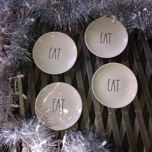 SET OF 4 RAE DUNN “EAT” PLATES